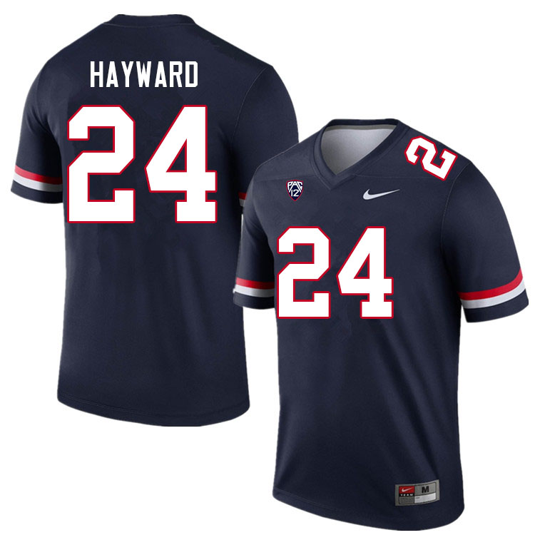 Men #24 Treshaun Hayward Arizona Wildcats College Football Jerseys Sale-Navy